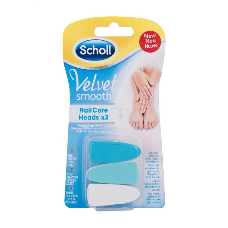 Scholl Velvet Smooth™ Nail Care Heads Pedicura donna 3 pz