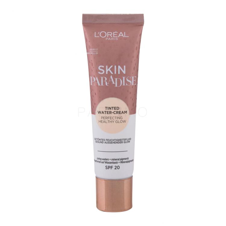 L&#039;Oréal Paris Skin Paradise Tinted Water-Moisturiser SPF20 Fondotinta donna 30 ml Tonalità 01 Fair
