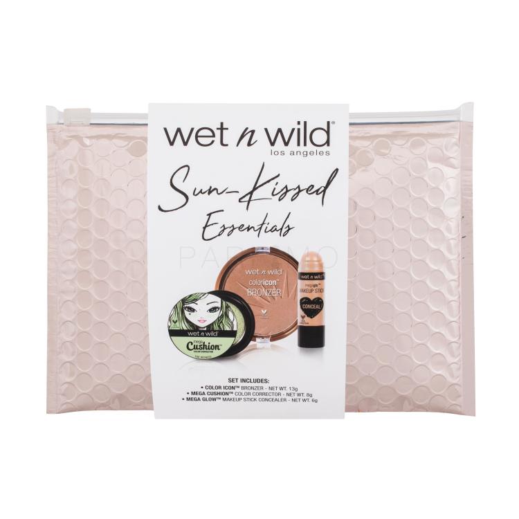 Wet n Wild Sun-Kissed Essentials Pacco regalo Correttore Mega Cushion 8 g + bronzer Color Icon 13 g Ticket to Brazil + correttore Mega Glo 6 g Follow Your Bisque + trousse
