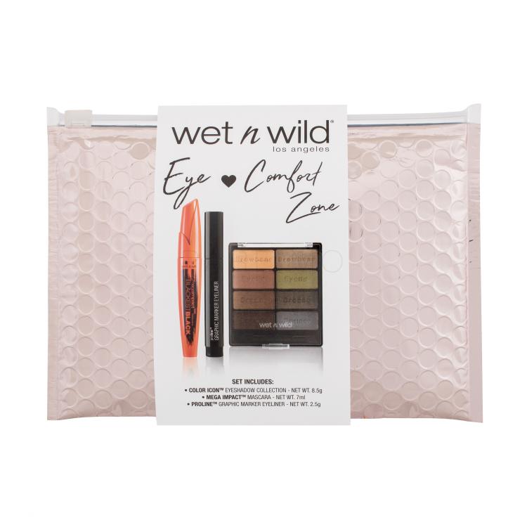 Wet n Wild Eye Love Comfort Zone Pacco regalo Mascara Mega Impact 7 ml + Color Icon 8,5 g ombretto + Proline Graphic Marker 2,5 g eyeliner + trousse