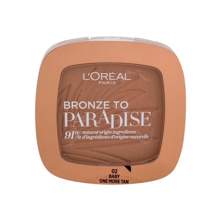 L&#039;Oréal Paris Bronze To Paradise Bronzer donna 9 g Tonalità 02 Baby One More Tan