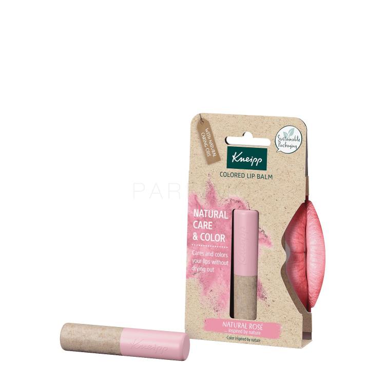 Kneipp Natural Care &amp; Color Balsamo per le labbra donna 3,5 g Tonalità Natural Rose