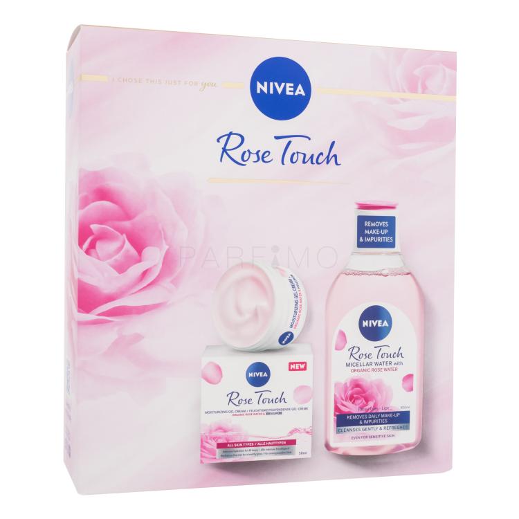 Nivea Rose Touch Pacco regalo crema-gel da giorno Rose Touch 50 ml + acqua micellare Rose Touch 400 ml