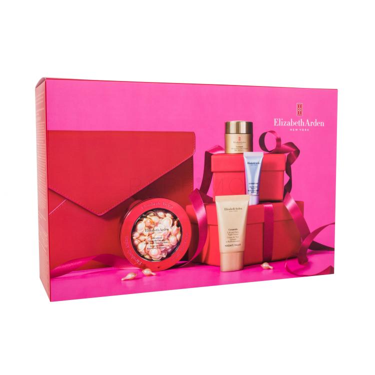 Elizabeth Arden Ceramide Daily Youth Restoring Set Pacco regalo siero per il viso Advanced Ceramide Capsules Daily Youth Restoring Serum 60 pz + crema giorno per il viso Ceramide Lift &amp; Firm Day Cream SPF30 15 ml + crema notte per il viso Ceramide Lift &amp; Firm Night Cream 15 ml + siero per un aspetto