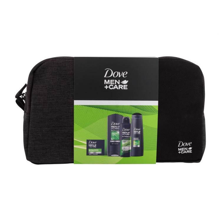Dove Men + Care Care Makes A Man Stronger Pacco regalo antiperspirante 150 ml + doccia gel 250 ml + shampoo 250 ml + sapone 90 g + borsa cosmetica