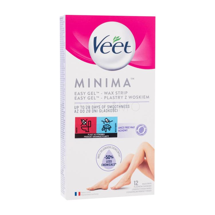 Veet Minima Easy-Gel™ Wax Strips Legs &amp; Body Prodotti depilatori donna 12 pz