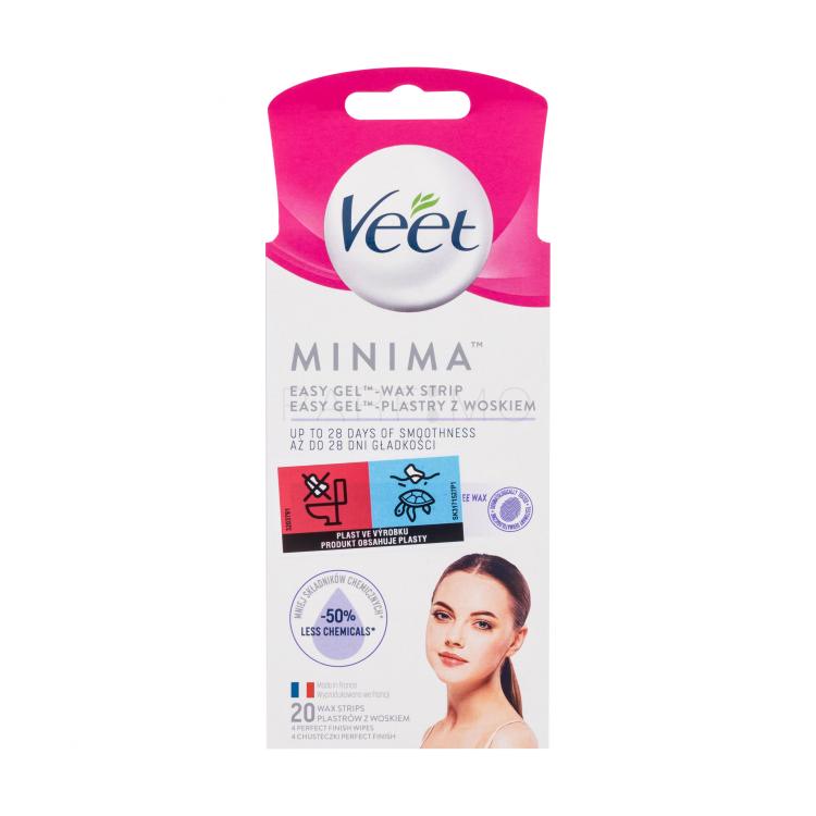 Veet Minima Easy-Gel™ Wax Strips Face Prodotti depilatori donna 20 pz