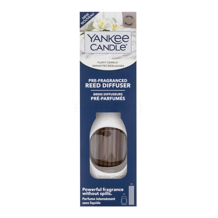 Yankee Candle Fluffy Towels Pre-Fragranced Reed Diffuser Spray per la casa e diffusori 1 pz