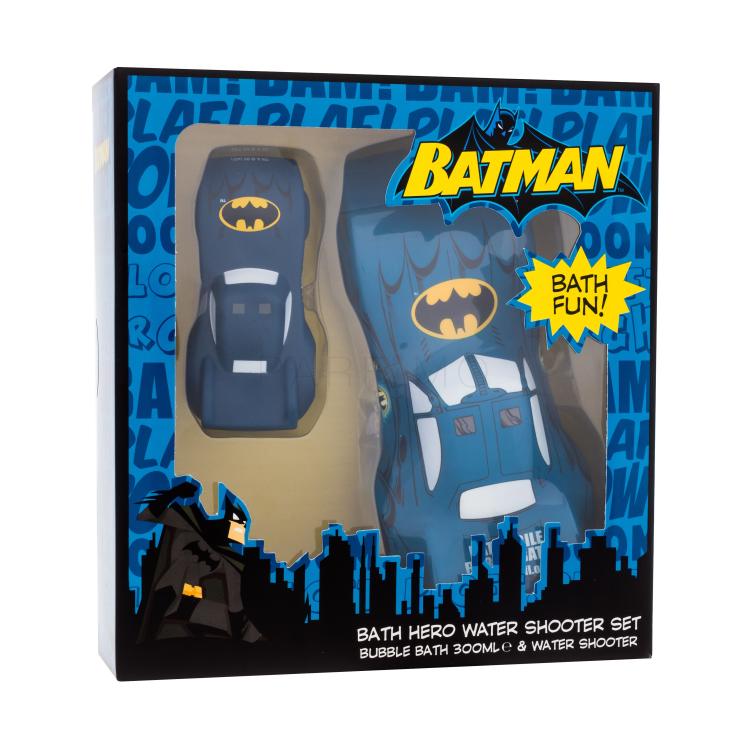 DC Comics Batman Bath Hero Water Shooter Set Pacco regalo bagno schiuma 300 ml + pistola ad acqua 1 pz
