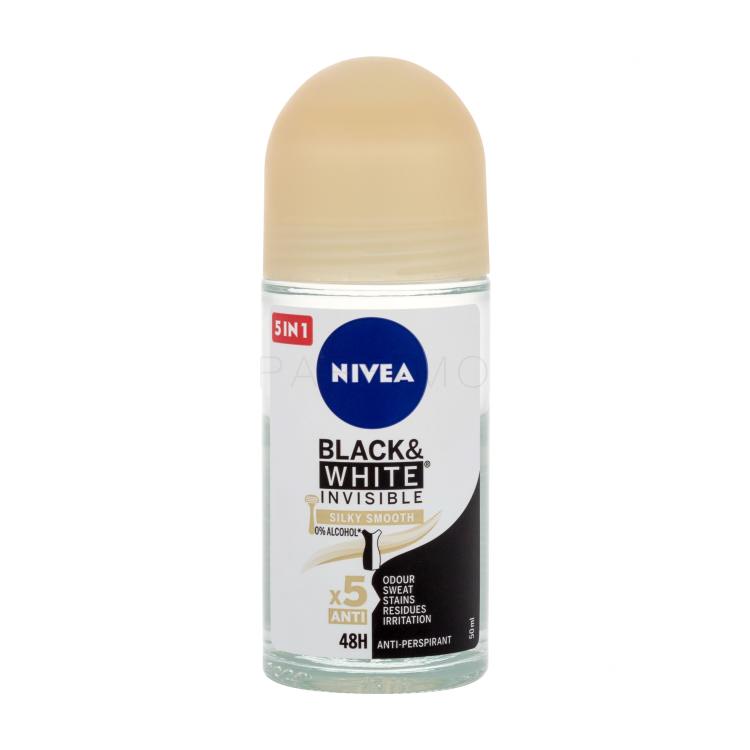 Nivea Black &amp; White Invisible Silky Smooth 48h Antitraspirante donna 50 ml