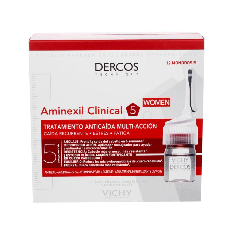Vichy Dercos Aminexil Clinical 5 Prodotto contro la caduta dei capelli donna 12x6 ml