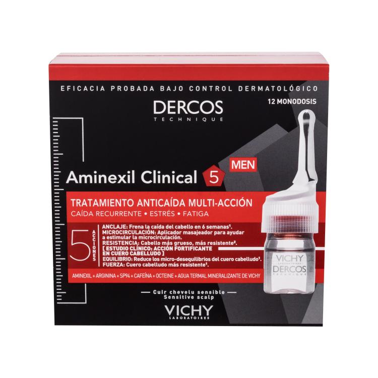 Vichy Dercos Aminexil Clinical 5 Prodotto contro la caduta dei capelli uomo 12x6 ml