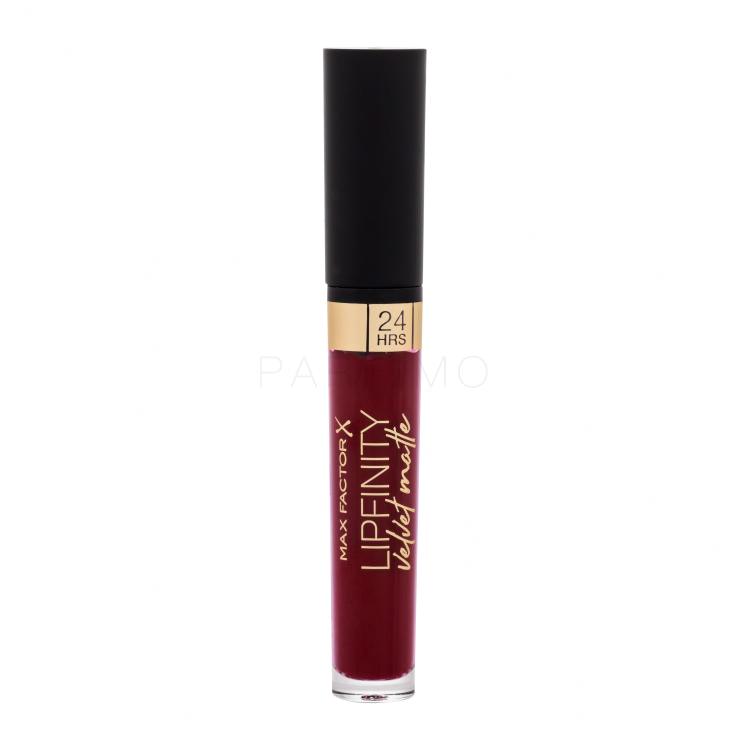 Max Factor Lipfinity Velvet Matte 24HRS Rossetto donna 3,5 ml Tonalità 090 Red Allure