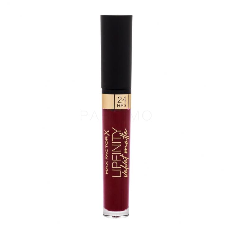 Max Factor Lipfinity Velvet Matte 24HRS Rossetto donna 3,5 ml Tonalità 090 Red Allure