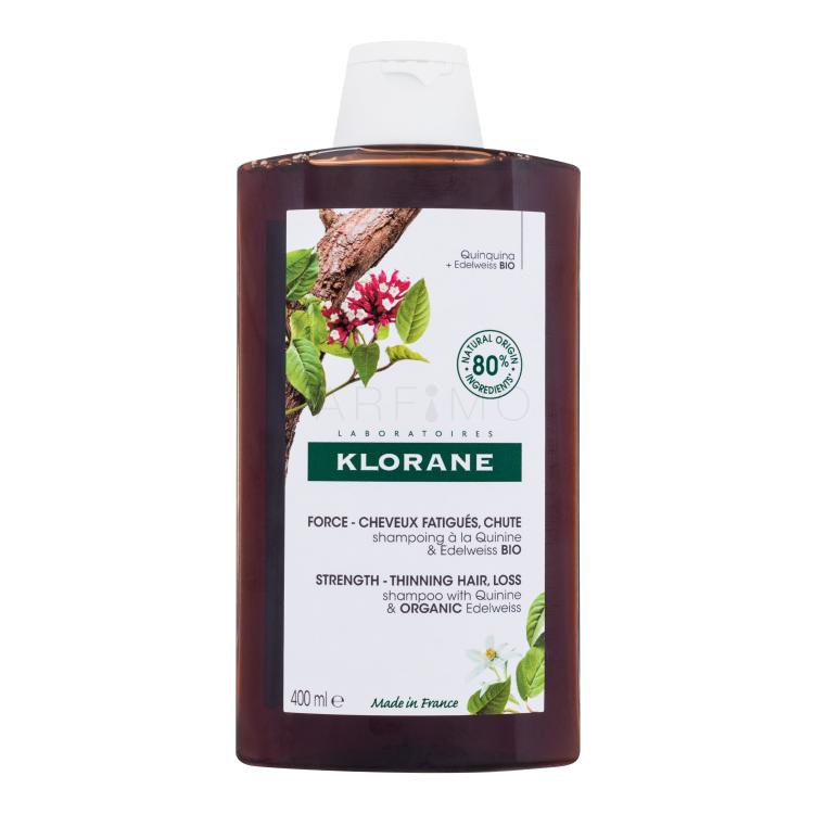 Klorane Organic Quinine &amp; Edelweiss Strength - Thinning Hair, Loss Shampoo donna 400 ml