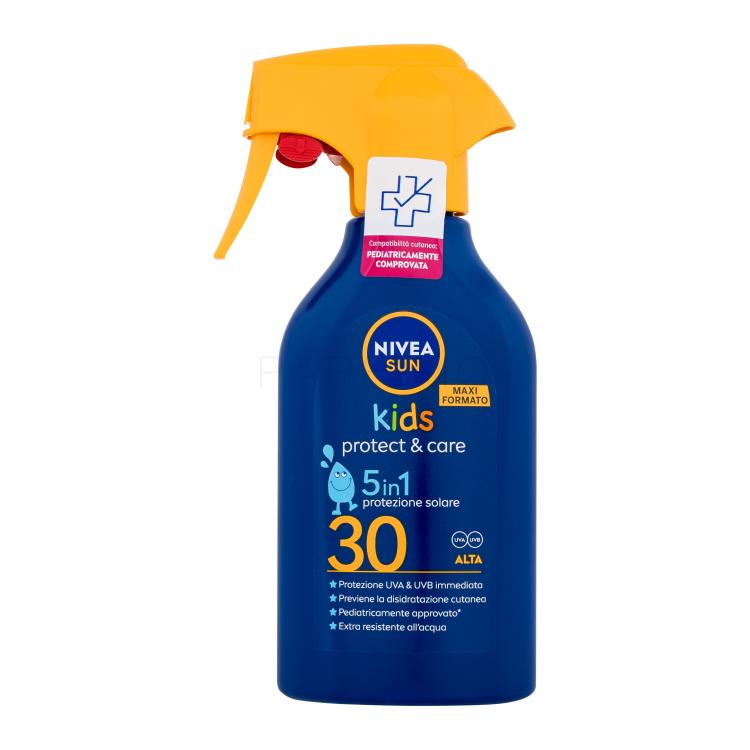 Nivea Sun Kids Protect &amp; Care Sun Spray 5 in 1 SPF30 Protezione solare corpo bambino 270 ml