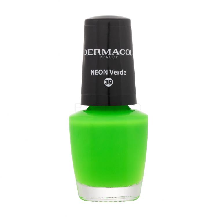 Dermacol Neon Smalto per le unghie donna 5 ml Tonalità 39 Neon Verde