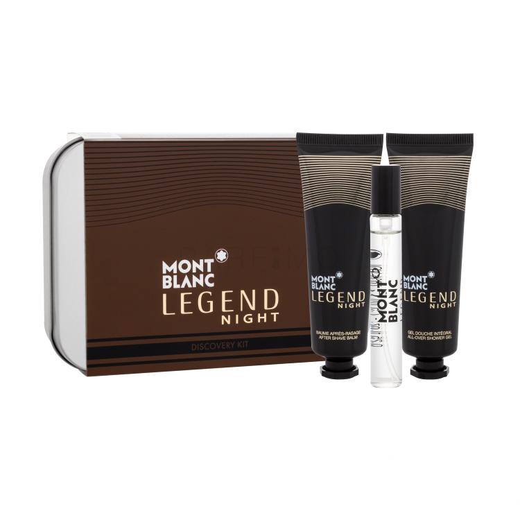 Montblanc Legend Night Pacco regalo eau de parfum 7,5 ml + dopobarba 30 ml + gel doccia 30 ml