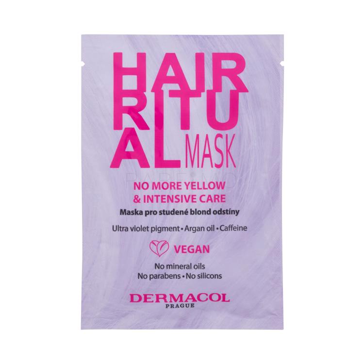 Dermacol Hair Ritual No More Yellow Mask Maschera per capelli donna 15 ml