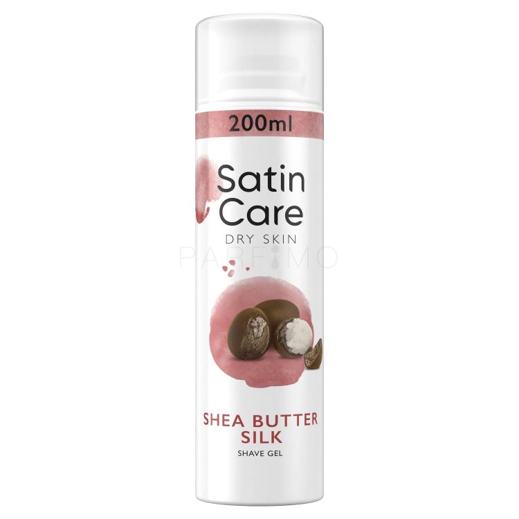 Gillette Satin Care Dry Skin Shea Butter Silk Gel da barba donna 200 ml