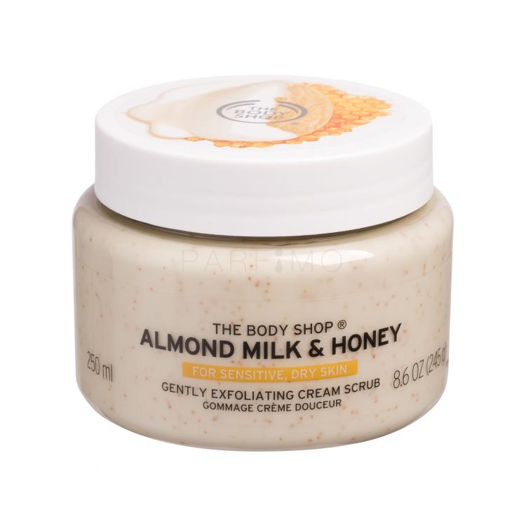 The Body Shop Almond Milk &amp; Honey Gently Exfoliating Cream Scrub Peeling per il corpo donna 250 ml