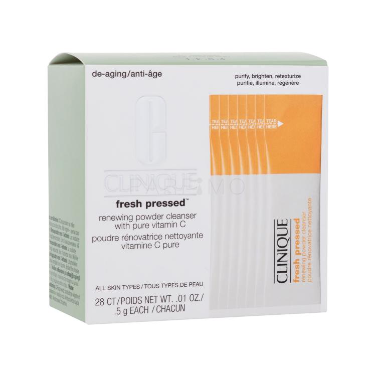 Clinique Fresh Pressed Renewing Powder Cleanser Schiuma detergente donna 28x5g g