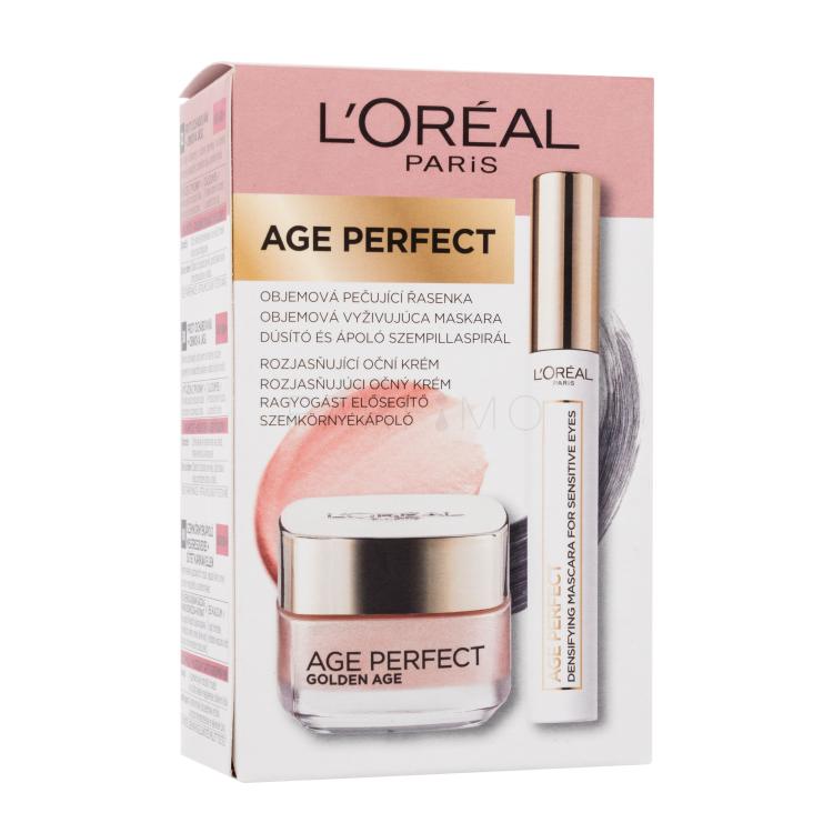 L&#039;Oréal Paris Age Perfect Golden Age Pacco regalo crema occhi Age Perfect Golden Age 15 ml + mascara Age Perfect Densifying 7,4 ml Black