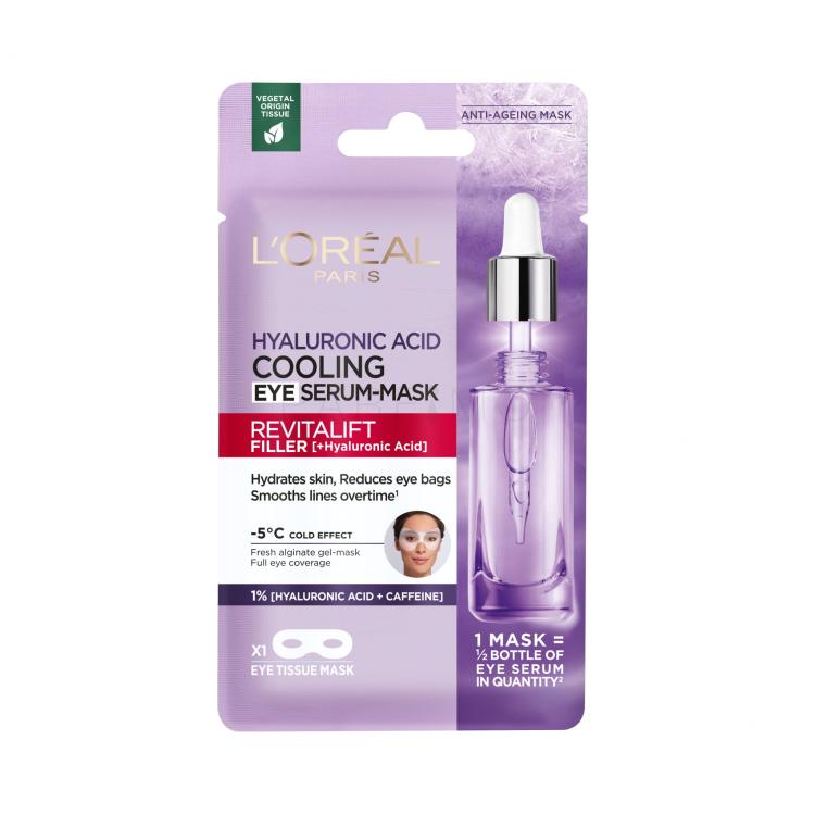 L&#039;Oréal Paris Revitalift Filler HA Cooling Tissue Eye Serum-Mask Maschera contorno occhi donna 11 g