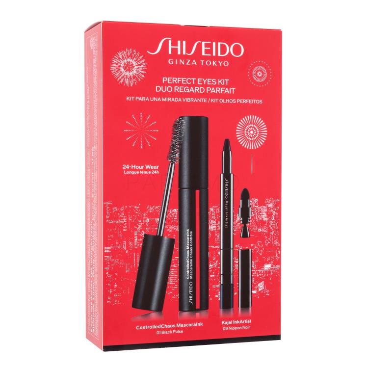 Shiseido Perfect Eye Kit Pacco regalo mascara ControlledChaos MascaraInk 11,5 ml + matita occhi Kajal InkArtist 0,8 g 09 Nippon Noir