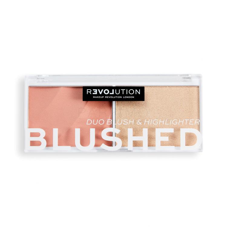Revolution Relove Colour Play Blushed Duo Blush &amp; Highlighter Contouring palette donna 5,8 g Tonalità Sweet