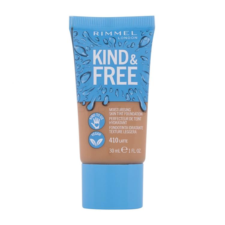 Rimmel London Kind &amp; Free Skin Tint Foundation Fondotinta donna 30 ml Tonalità 410 Latte