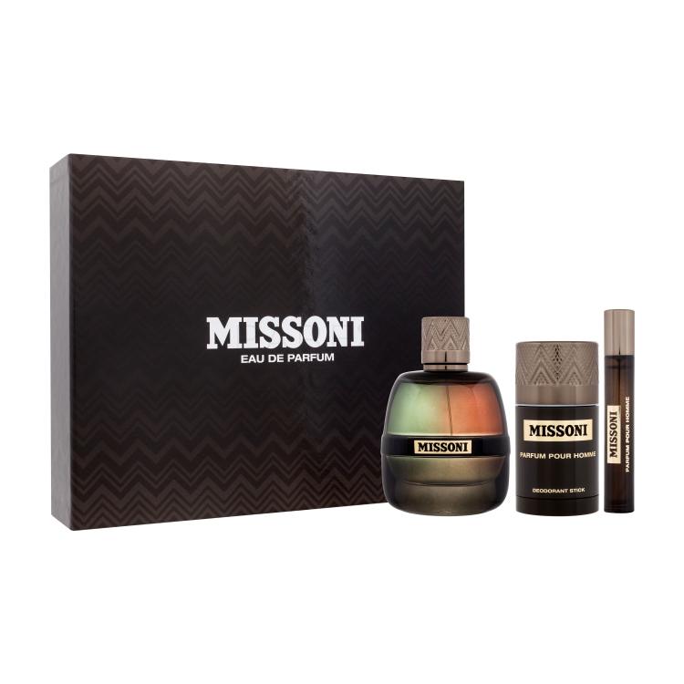 Missoni Parfum Pour Homme Pacco regalo parfémovaná voda 100 ml + parfémovaná voda 10 ml + deostick 75 ml