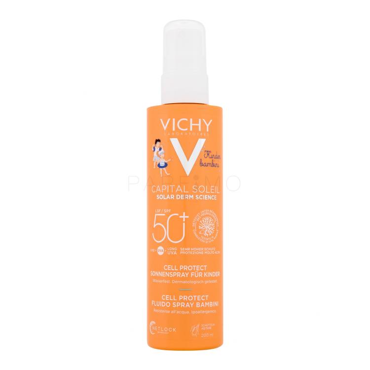Vichy Capital Soleil Kids Cell Protect Water Fluid Spray SPF50+ Protezione solare corpo bambino 200 ml