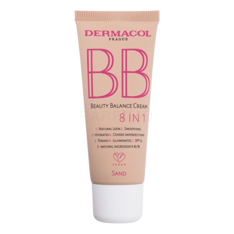 Dermacol BB Beauty Balance Cream 8 IN 1 SPF15 BB cream donna 30 ml Tonalità 4 Sand