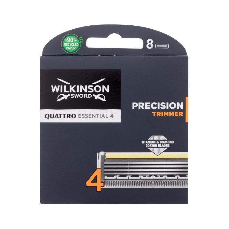 Wilkinson Sword Quattro Essential 4 Precision Trimmer Lama di ricambio uomo Set