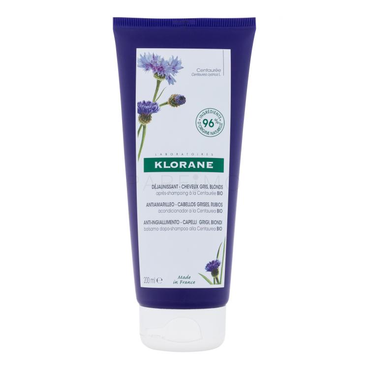 Klorane Organic Centaury Anti-Yellowing Balsamo per capelli donna 200 ml
