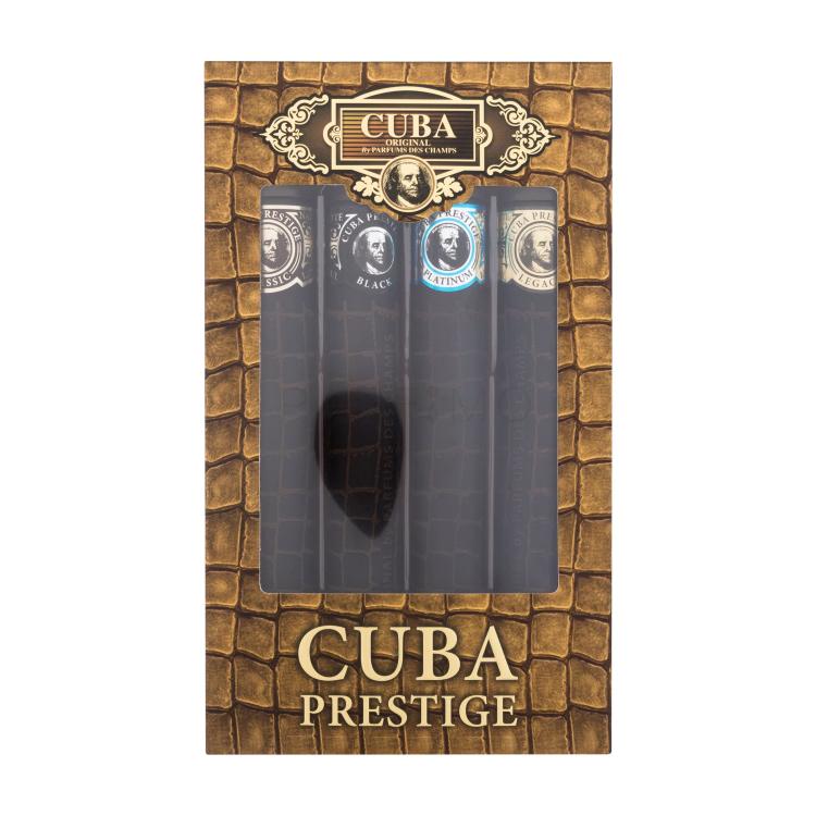 Cuba Prestige Pacco regalo eau de toilette 35 ml + eau de toilette Prestige Black 35 ml + eau de toilette Prestige Platinum 35 ml + eau de toilette Prestige Legacy 35 ml