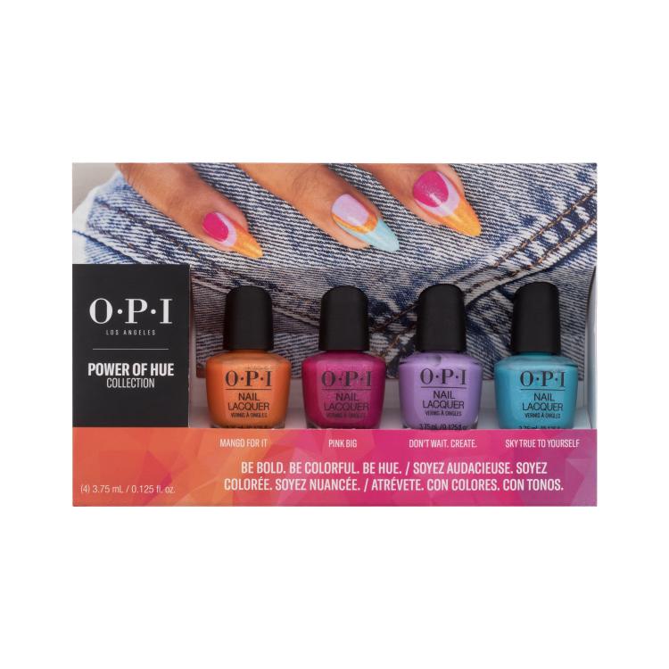 OPI Nail Lacquer Power Of Hue Collection Pacco regalo lak na nehty 3,75 ml + lak na nehty 3,75 ml Pink Big NL B004 + lak na nehty 3,75 ml Don´t Wait Create NL B006 + lak ne nehty 3,75 ml Sky True to Yourself NL B 007