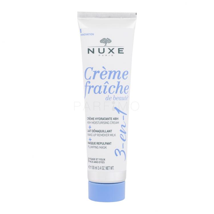 NUXE Creme Fraiche de Beauté 3-In-1 Cream &amp; Make-Up Remover &amp; Mask Crema giorno per il viso donna 100 ml