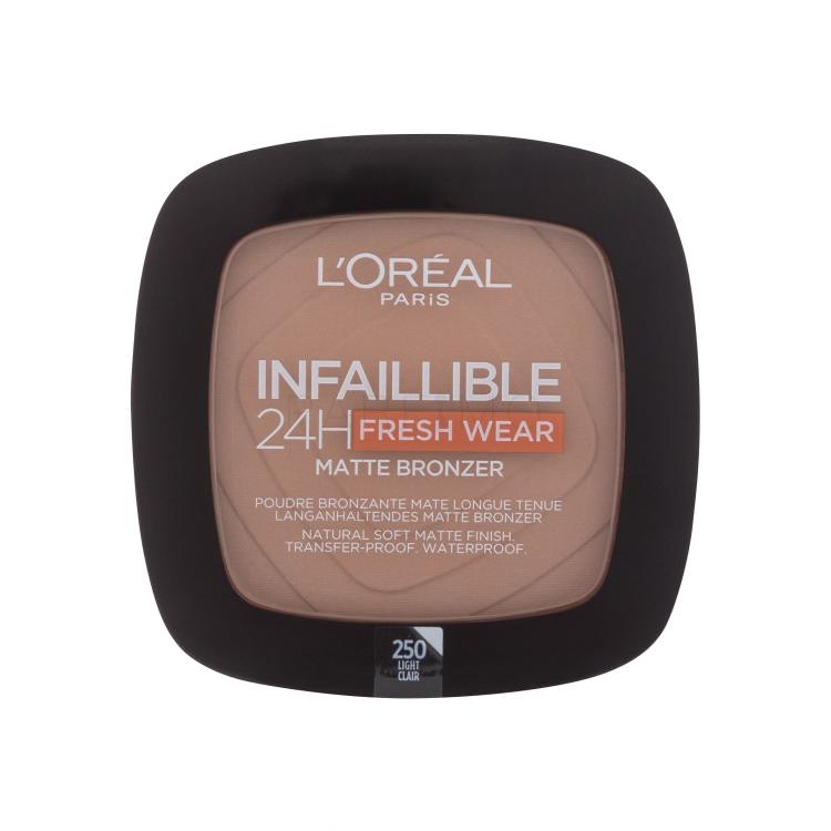 L&#039;Oréal Paris Infaillible 24H Fresh Wear Matte Bronzer Bronzer donna 9 g Tonalità 250 Light