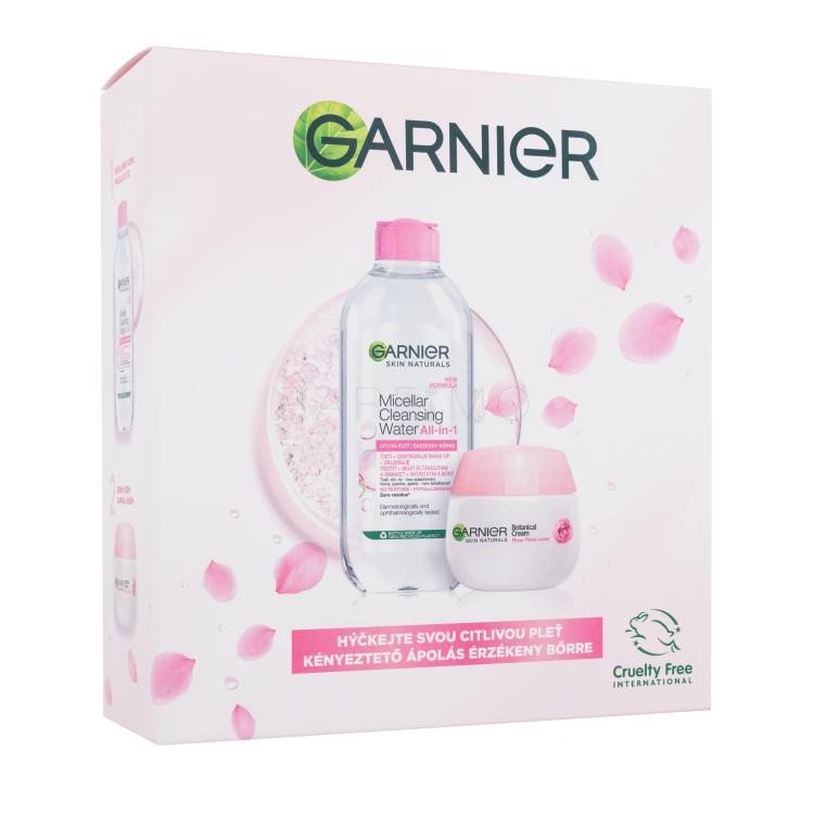 Garnier Skin Naturals Rose Cream Gift Set Pacco regalo crema viso quotidiana Skin Naturals Rose Cream 50 ml + acqua micellare Skin Naturals Acqua Micellare Detergente All-In-1 400 ml