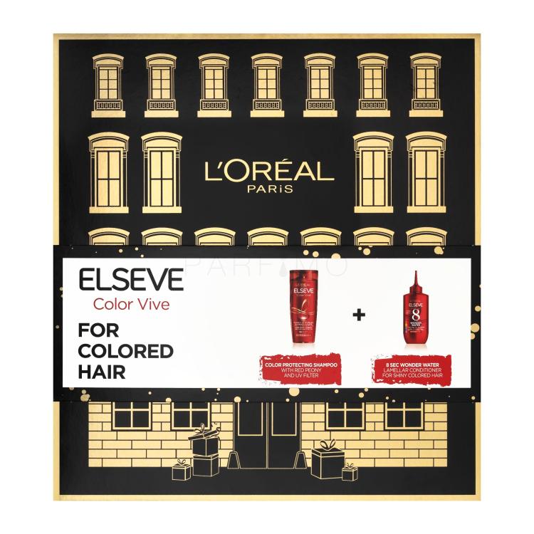 L&#039;Oréal Paris Elseve Color-Vive Pacco regalo shampoo Elseve Color Vive 250 ml + balsamo Elseve Color Vive 8 Second Wonder Water 200 ml