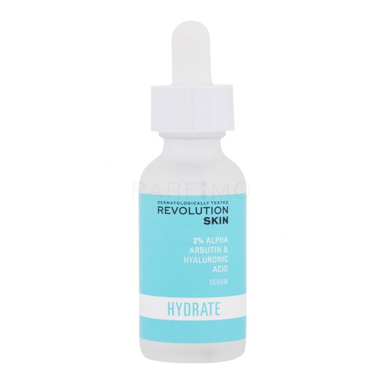 Revolution Skincare Hydrate 2% Alpha Arbutin &amp; Hyaluronic Acid Serum Siero per il viso donna 30 ml