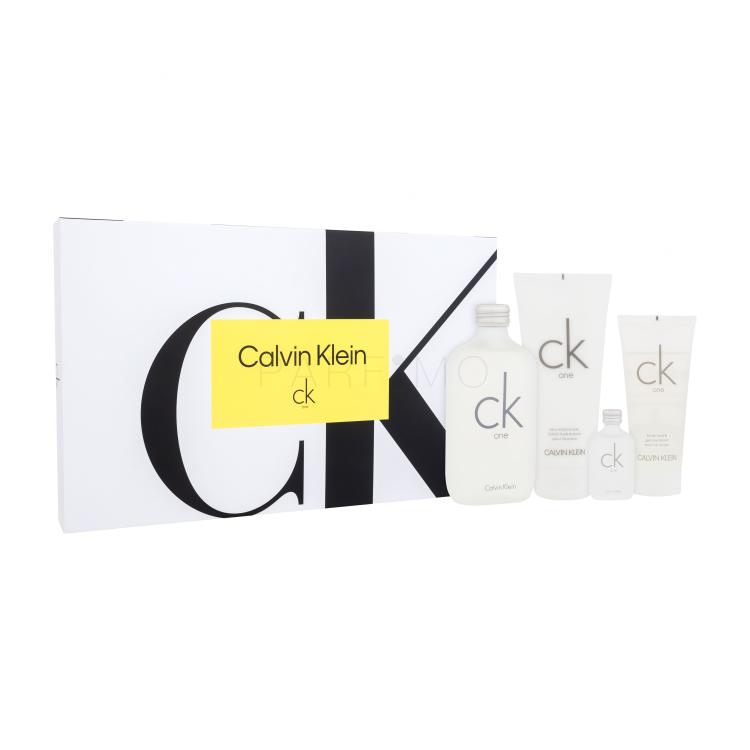 Calvin Klein CK One Pacco regalo eau de toilette 200 ml + crema corpo 200 ml + gel doccia 100 ml + eau de toilette 15 ml