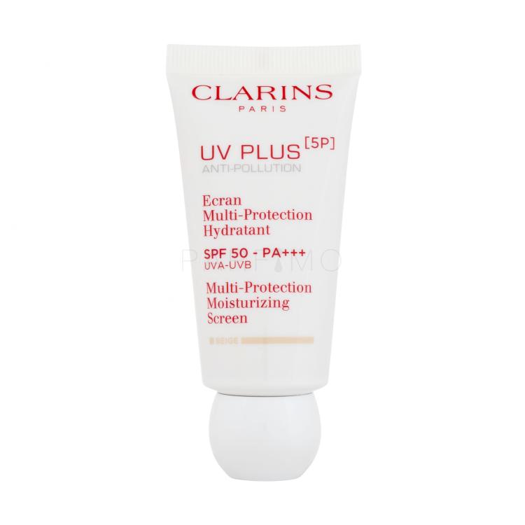 Clarins UV Plus 5P Multi-Protection Moisturizing Screen SPF50 Protezione solare viso donna 30 ml Tonalità Beige