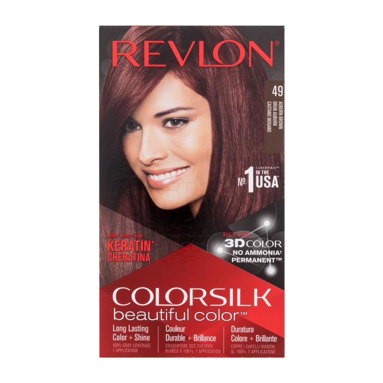 Revlon Colorsilk Beautiful Color Tinta capelli donna Tonalità 49 Auburn Brown Set