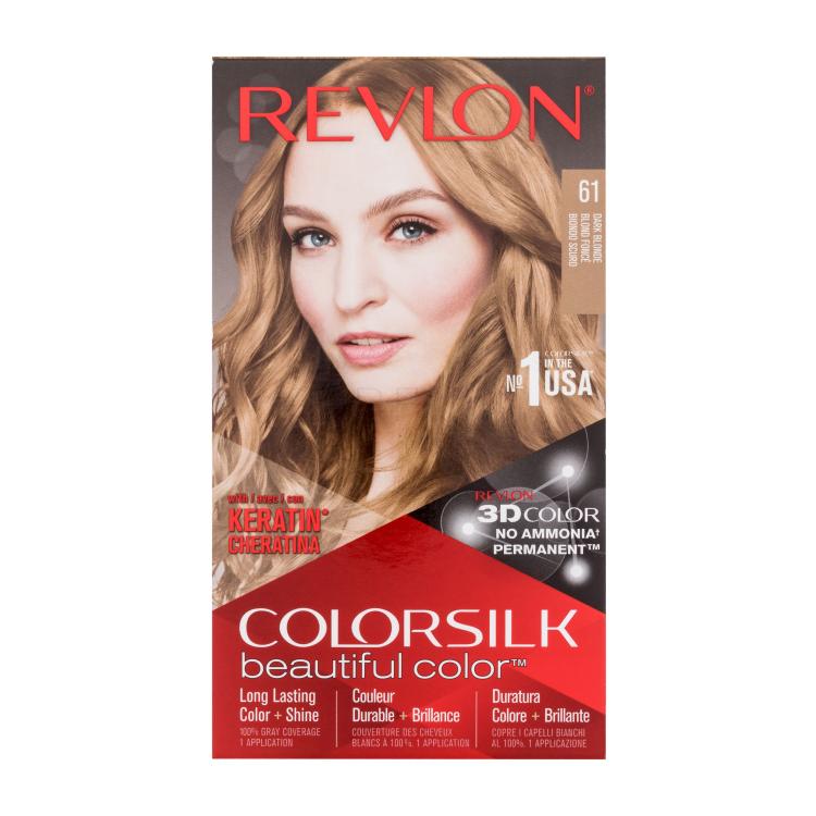 Revlon Colorsilk Beautiful Color Tinta capelli donna Tonalità 61 Dark Blonde Set