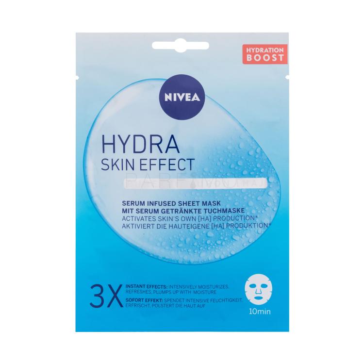 Nivea Hydra Skin Effect Serum Infused Sheet Mask Maschera per il viso donna 1 pz