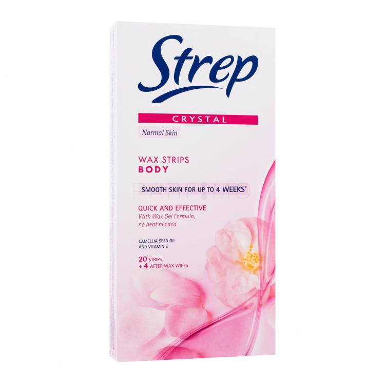 Strep Crystal Wax Strips Body Quick And Effective Normal Skin Prodotti depilatori donna 20 pz