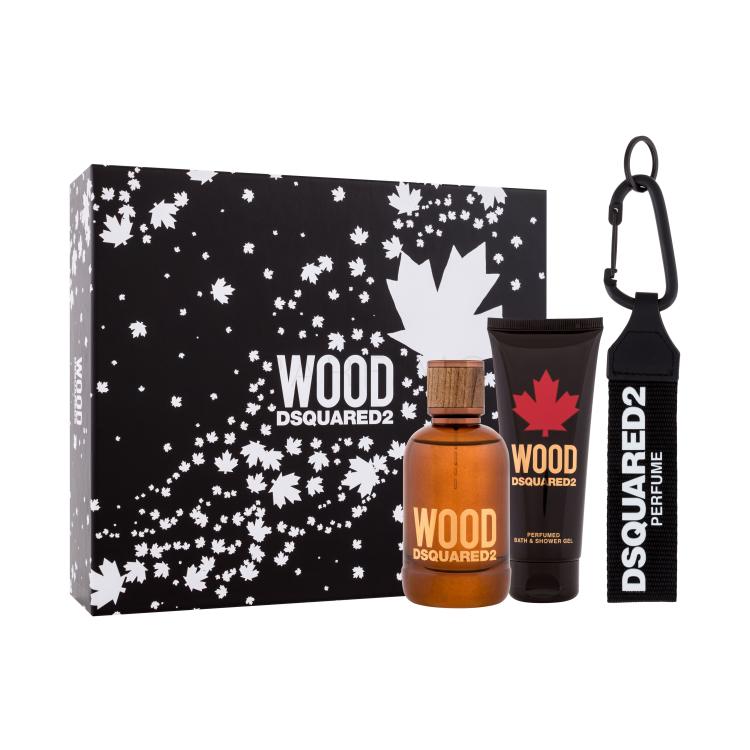 Dsquared2 Wood Pacco regalo eau de toilette 100 ml + gel doccia 100 ml + portachiavi